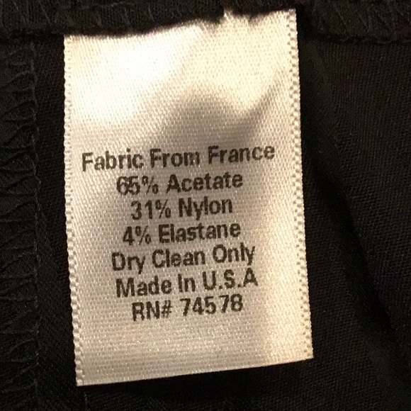 Cache Black Satin Retro Black-on-Black Striped Flared Pants - Picture 8 of 8